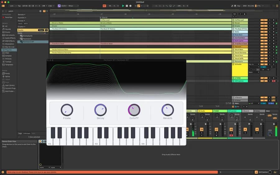 A Patchhaus plugin running in ableton live
