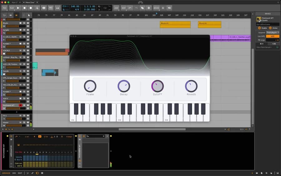 A Patchhaus plugin running in bitwig studio